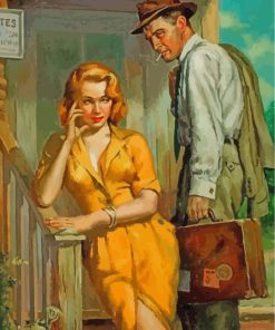 Retro Couples Romance Paint By Numbers