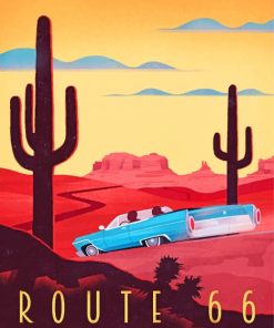 Vintage Route 66 Adventure Paint By Numbers