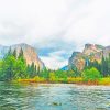 Majestic Yosemite River Valley Paint By Numbers