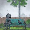 Robot and Crow Friendship Paint By Numbers