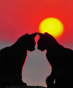 Romantic Cat Couple Paint By Numbers