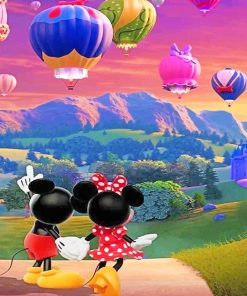 Romantic Mickey Minnie Love Paint By Numbers