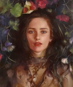 Girl in Floral Meadow Paint By Numbers