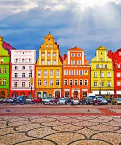 Colorful Salt Market Square Paint By Numbers