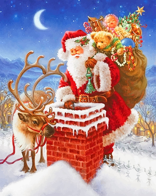 Finalizing Santa Christmas Joy artwork