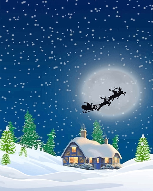 Finalize Saint Nicholas Sleigh Paint By Numbers Artwork