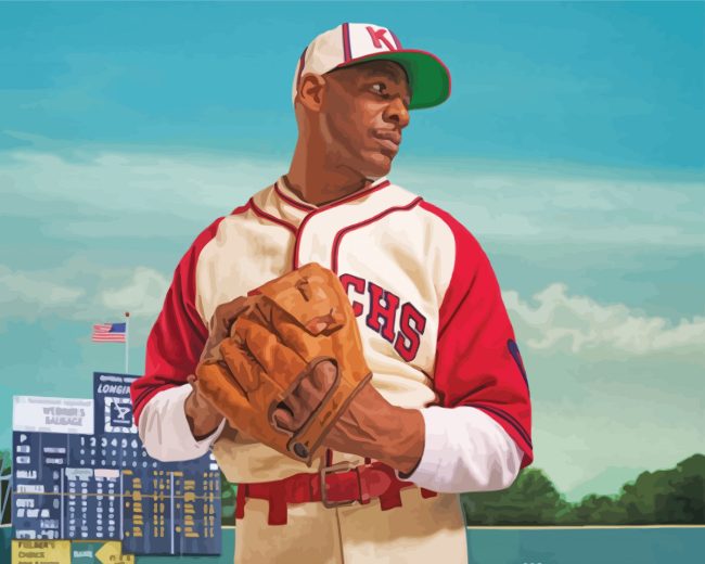 Satchel Paige Baseball Icon Paint By Numbers