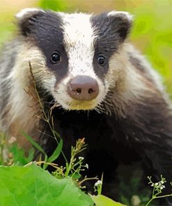 Scottish Wildlife Badger Paint By Numbers