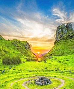 Scotland Green Grassland Paint By Numbers