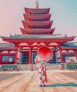 Tokyo Senso Ji Temple Paint By Numbers