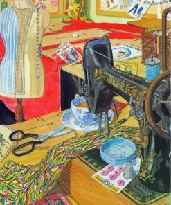 Sewing Machine Aesthetic Paint By Numbers