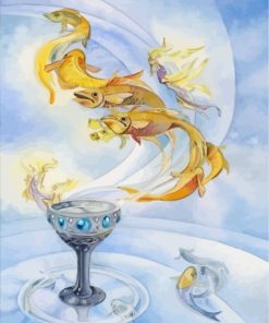Golden Fishes Tarot Paint By Numbers