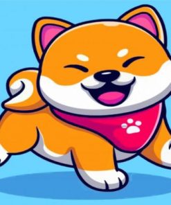 Shiba Inu Puppy Fun Paint By Numbers