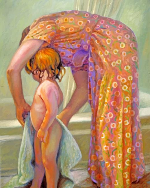 Finalizing Mother-Daughter Shower Time Artwork