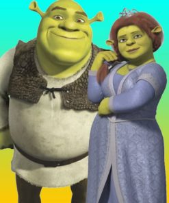 Shrek and Fiona Fairy Tale Paint By Numbers
