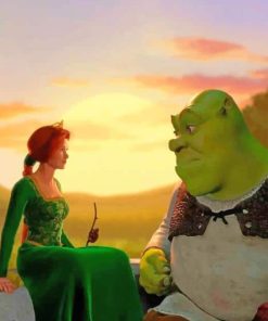 Shrek and Fiona Cartoon Paint By Numbers