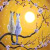 Golden Sakura Siamese Cats Paint By Numbers