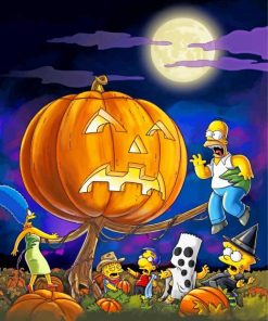 Simpsons Halloween Night Paint By Numbers