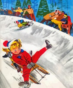 Skiing Winter Wonderland Paint By Numbers