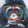 Smoking Monkey Animal Art Paint By Numbers