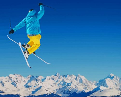 Finalizing the Snow Skiing Adventure artwork