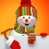 Winter Snowman Paint By Numbers