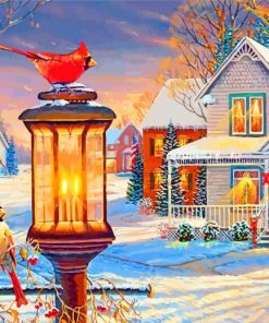 Snowy Holiday Animals Paint By Numbers