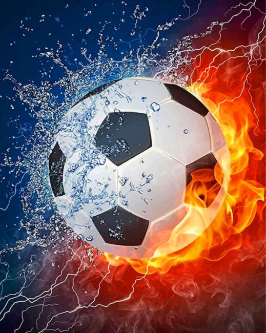 Finalizing Fiery Soccer Ball Artwork