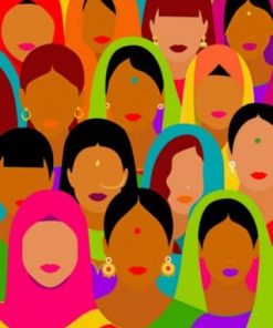 Indian Women Illustrations Paint By Numbers
