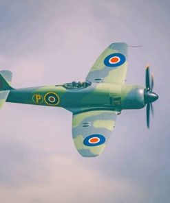 Spitfire British Fighter Airplane Paint By Numbers