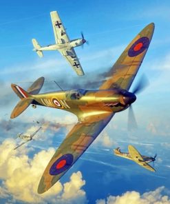 Spitfires Military Aircraft Paint By Numbers