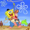 Happy Spongebob and Patrick Friendship Paint By Numbers