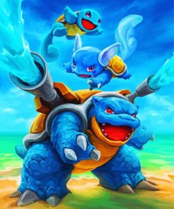 Squirtle Anime Art Paint By Numbers