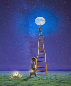 Stairway to the Moon Night Sky Paint By Numbers