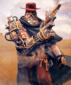 Steampunk Cowboy Male Paint By Numbers