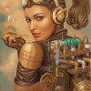 Steampunk Woman Paint By Numbers
