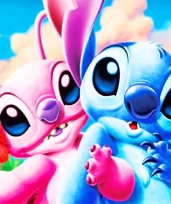 Stitch and Pink Wife Paint By Numbers