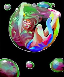 Girl in Bubbles Paint By Numbers