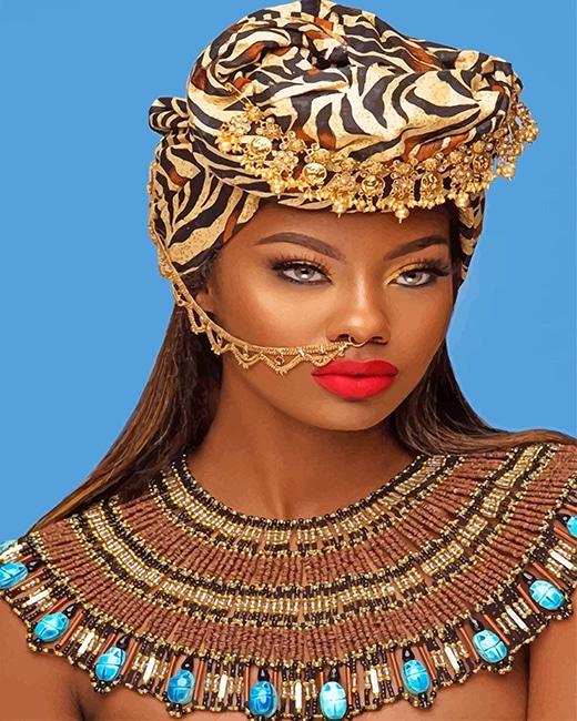 Finalizing the Beautiful African Woman Paint By Numbers artwork