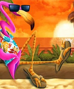 Elegant Flamingo Paint By Numbers