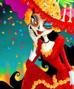 Day of the Dead Woman Paint By Numbers