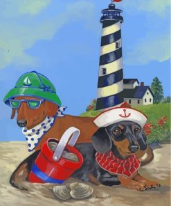 Summer Dachshund Companions Paint By Numbers
