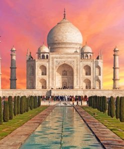 Sunrise Taj Mahal India Paint By Numbers
