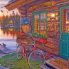 Log Cabin Sunset Paint By Numbers