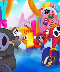 Super Mario Shy Guys Adventure Paint By Numbers