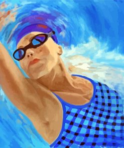 Swimming Athlete Art Paint By Numbers