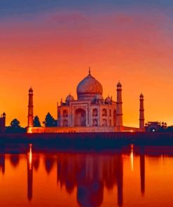 Taj Mahal India Sunset Paint By Numbers