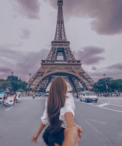 Romantic Eiffel Tower Paris Paint By Numbers