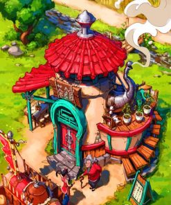 Fantasy Tea House Paint By Numbers