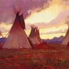Teepees in the Nevada Desert Paint By Numbers